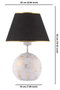 Opviq Lámpara de Mesa Balloon Negro, Blanco y Dorado
